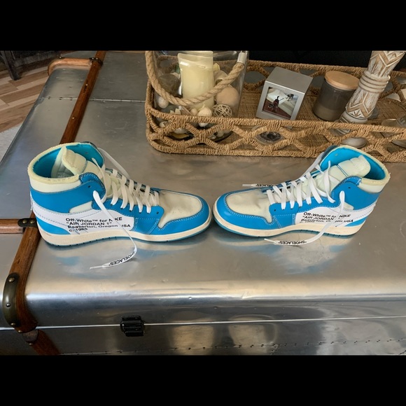 Jordan Off-White Retro 1 - high top - UNC blue - Picture 7 of 13